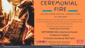 Ceremonial Fire – September 30th