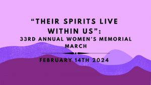 33rd Annual Women’s Memorial March
